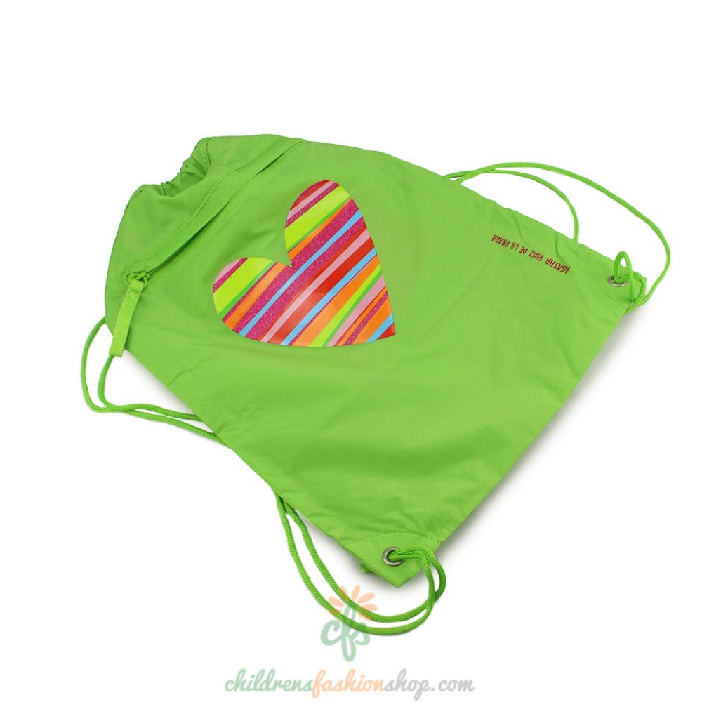 Agatha Ruiz De La Prada Girls Green Drawstring Bag